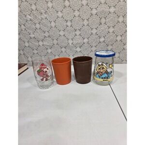 Vintage‎ Strawberry Shortcake Miss Piggy Welchs Grape Jelly Cups Lot Tupperware